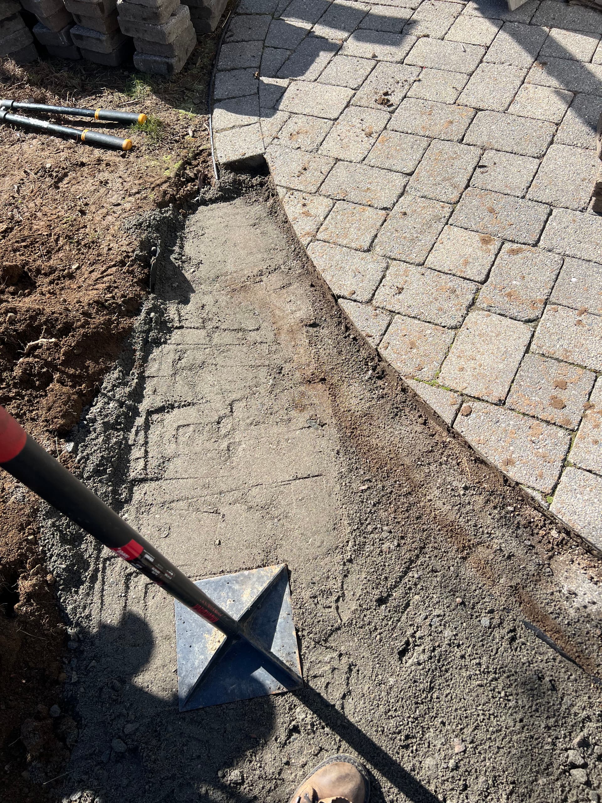 Gallery photos for paver walkway extension built stone by stone: Image #1