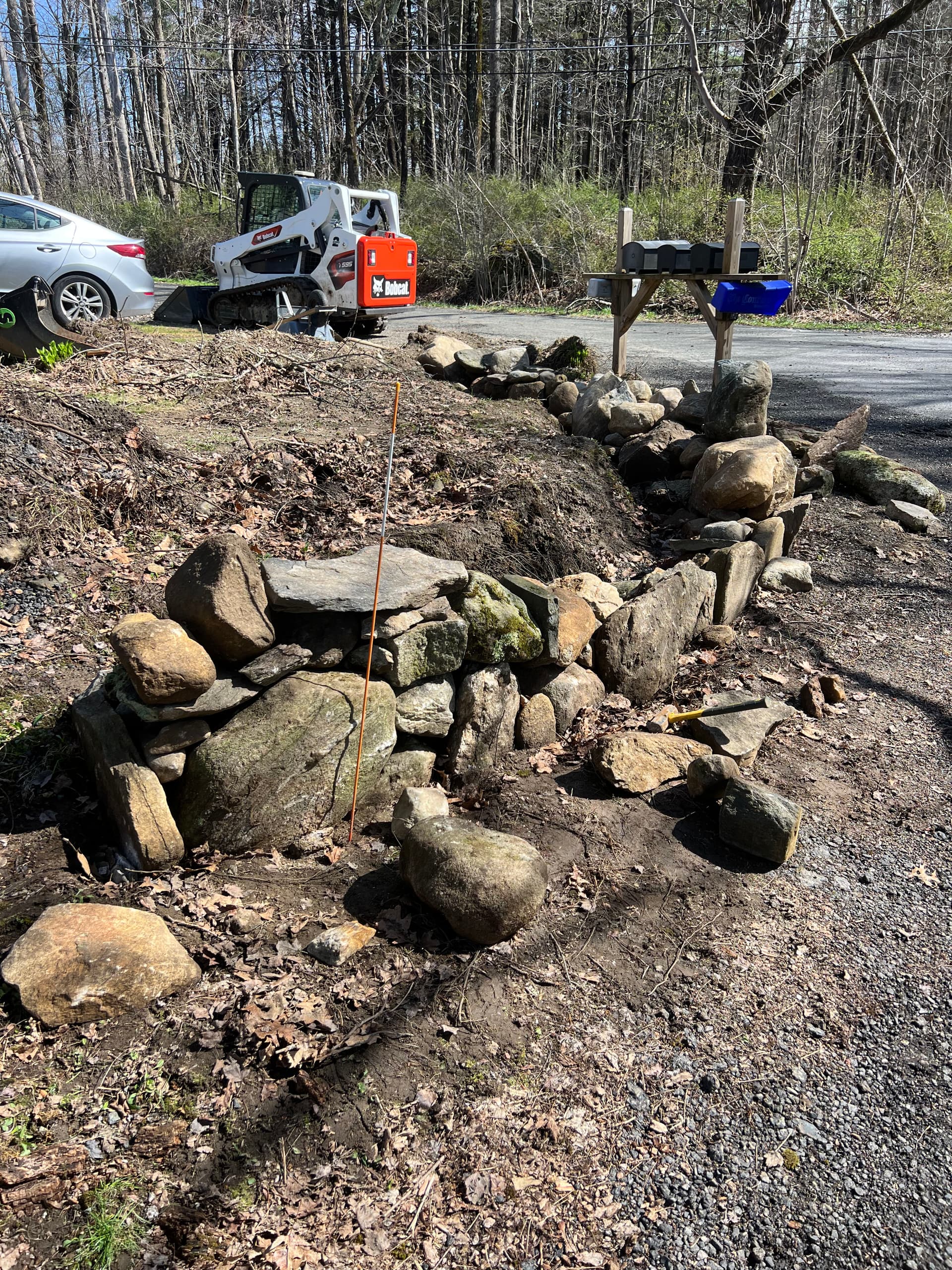 Field Stone Wall Build in Progress - One Stone at a Time image