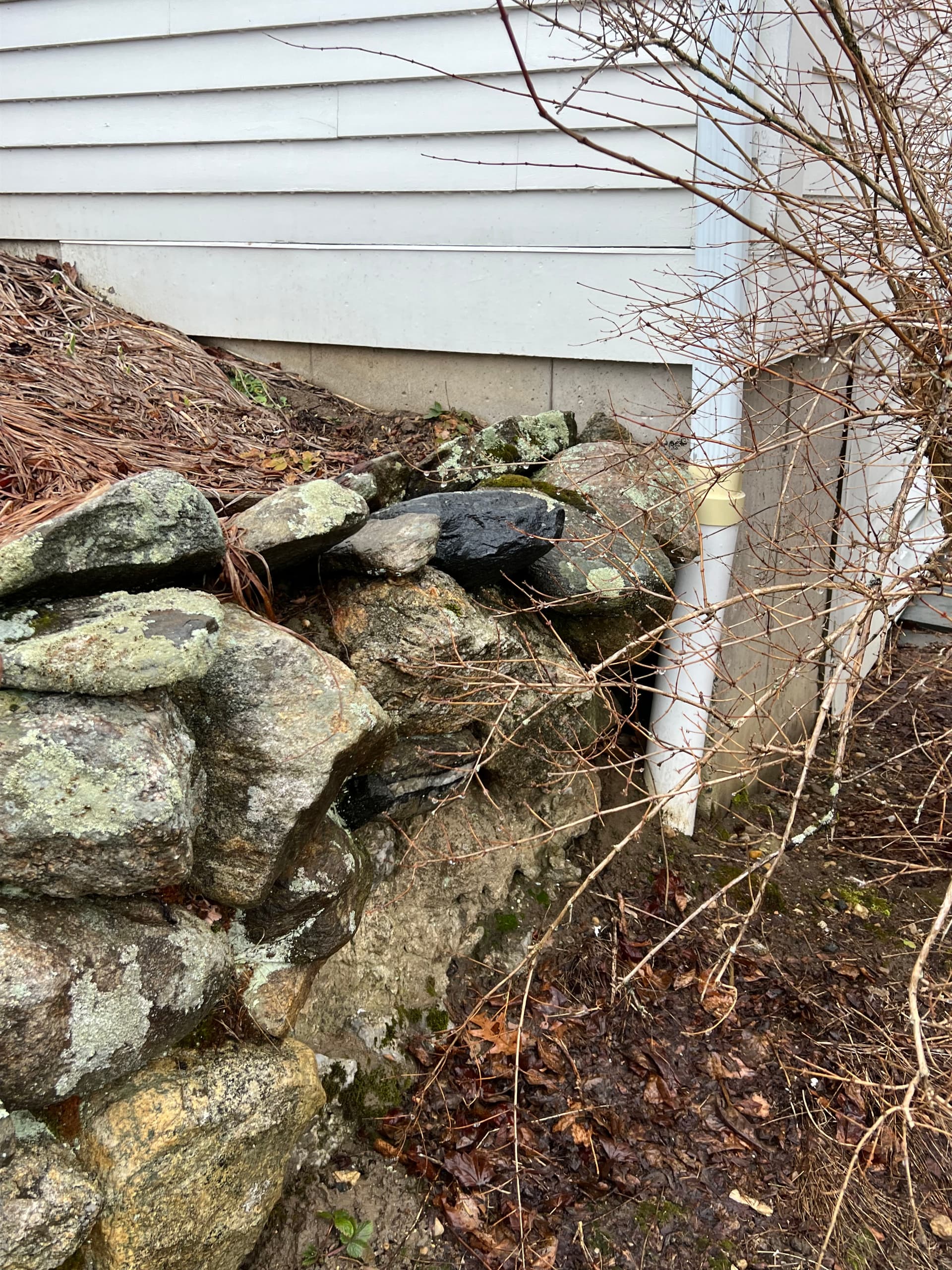 Field Stone Retaining Wall Rebuild Done Right image